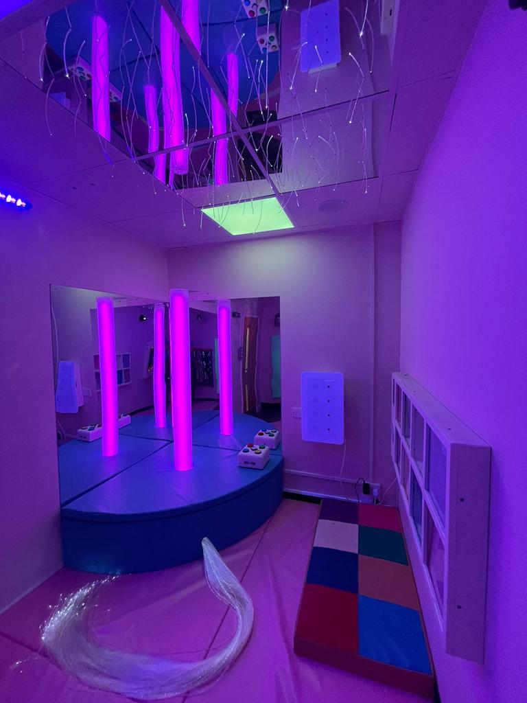 Sensory room Design with sensory tube, sensory ceiling, fibres