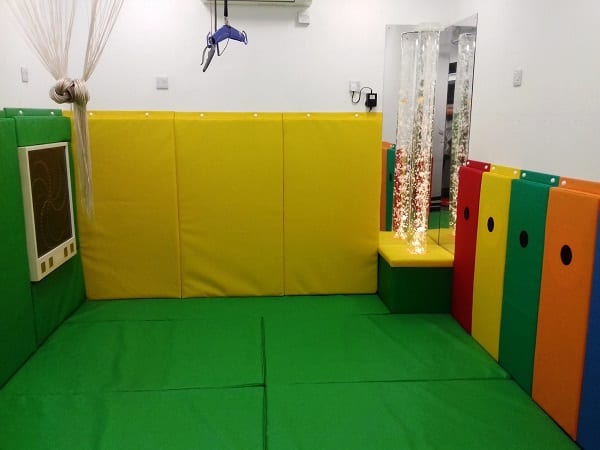 colourful padded room