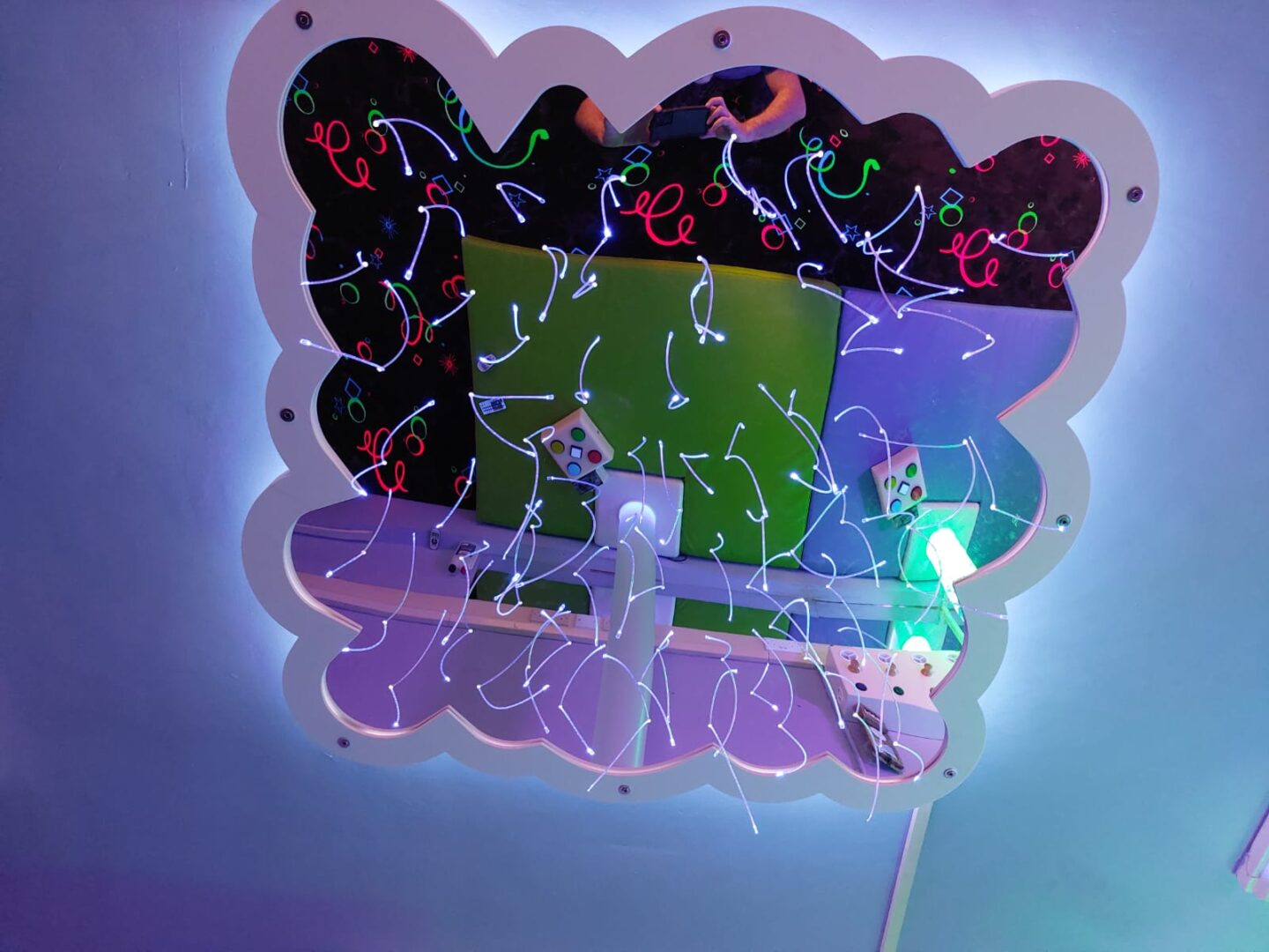 Mirrored Cloud Panel with Fibre Optics - Image 3
